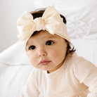 Baby Bling® Satin FAB® soft nylon headband with satin bow: Ruby red - TAYLOR + MAXBaby Bling Bows