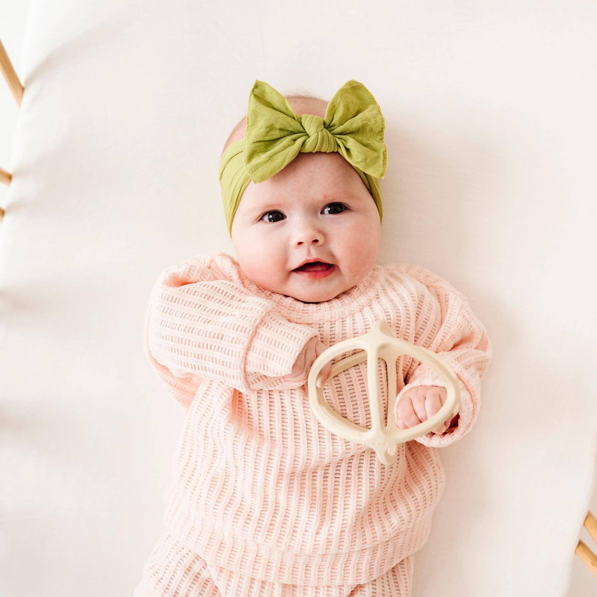 Baby Bling® The Original Knot soft nylon headband: White - TAYLOR + MAXBaby Bling Bows