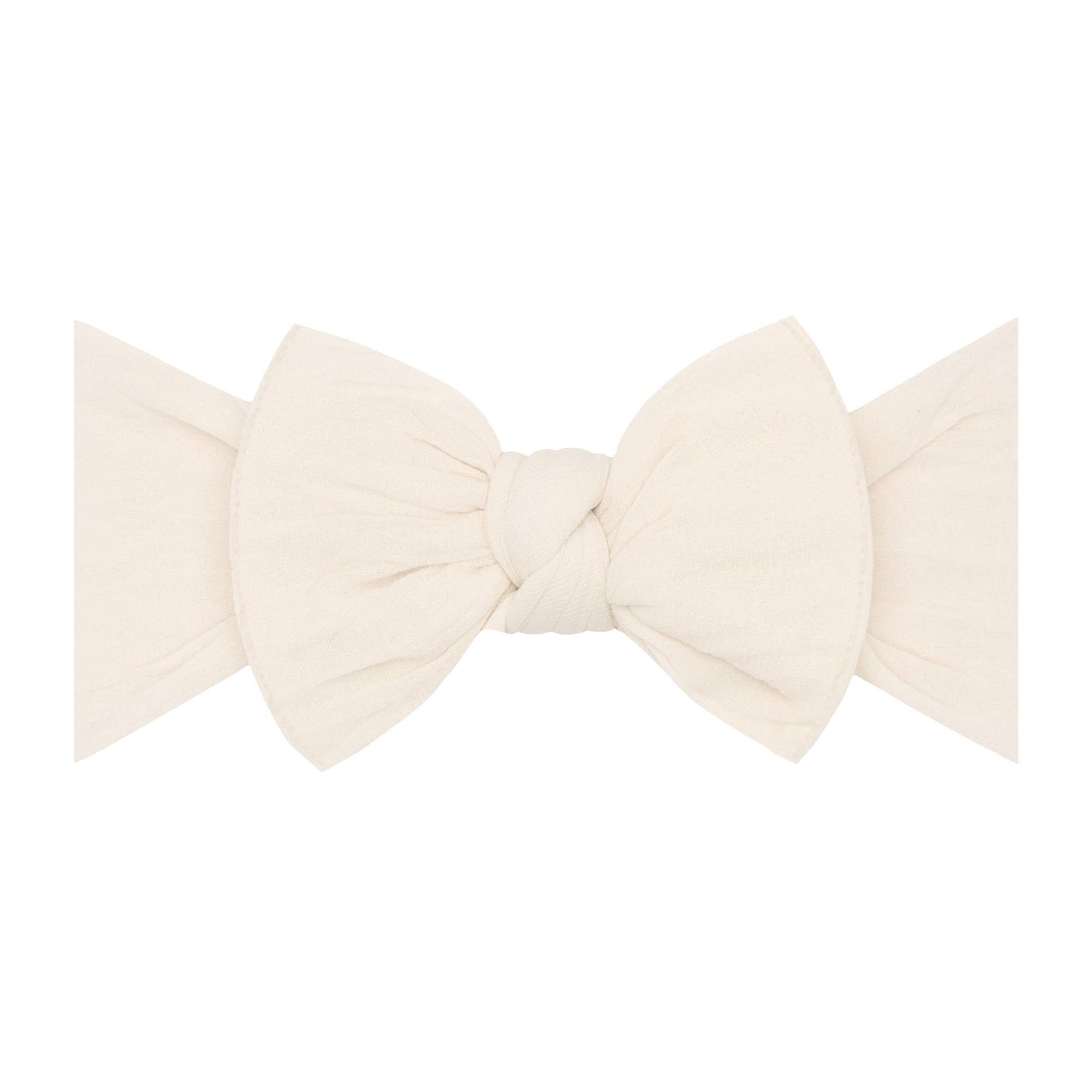 Baby Bling® The Original Knot soft nylon headband: White - TAYLOR + MAXBaby Bling Bows