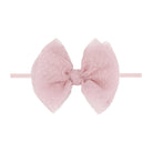 Baby Bling® Tulle FAB® Skinny nylon headband with tulle bow: Antique Pink Dot - TAYLOR + MAXBaby Bling Bows