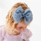 Baby Bling® Tulle FAB® Skinny nylon headband with tulle bow: Pleated Oatmeal - TAYLOR + MAXBaby Bling Bows