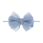 Baby Bling® Tulle FAB® Skinny nylon headband with tulle bow: Pleated Oatmeal - TAYLOR + MAXBaby Bling Bows