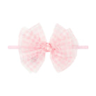 Baby Bling® Tulle FAB® Skinny nylon headband with tulle bow: Pleated Oatmeal - TAYLOR + MAXBaby Bling Bows