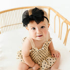 Baby Bling® Tulle FAB® Skinny nylon headband with tulle bow: Pleated Oatmeal - TAYLOR + MAXBaby Bling Bows