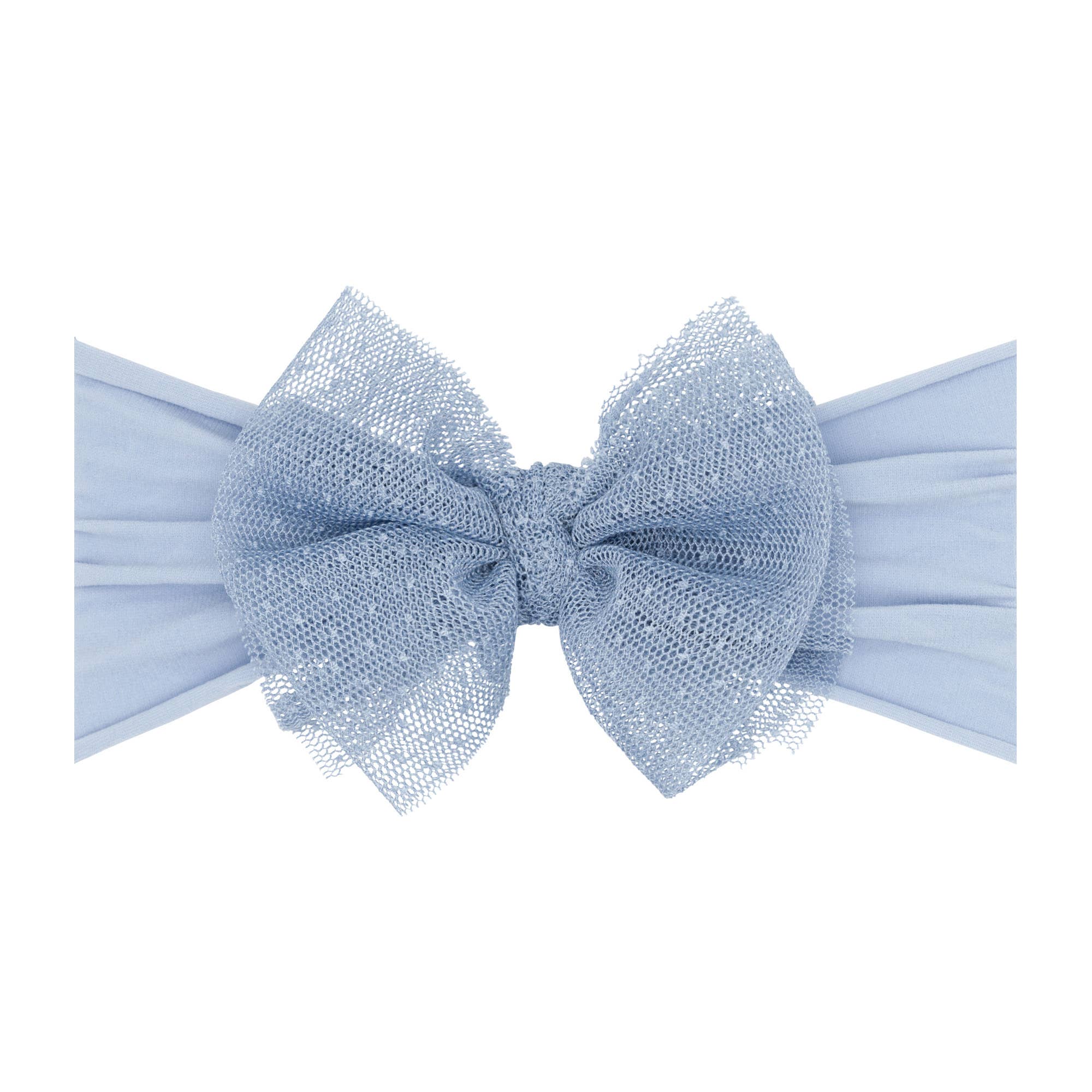 Baby Bling® Tulle FAB® soft nylon headband with tulle bow: Pleated Blush - TAYLOR + MAXBaby Bling Bows