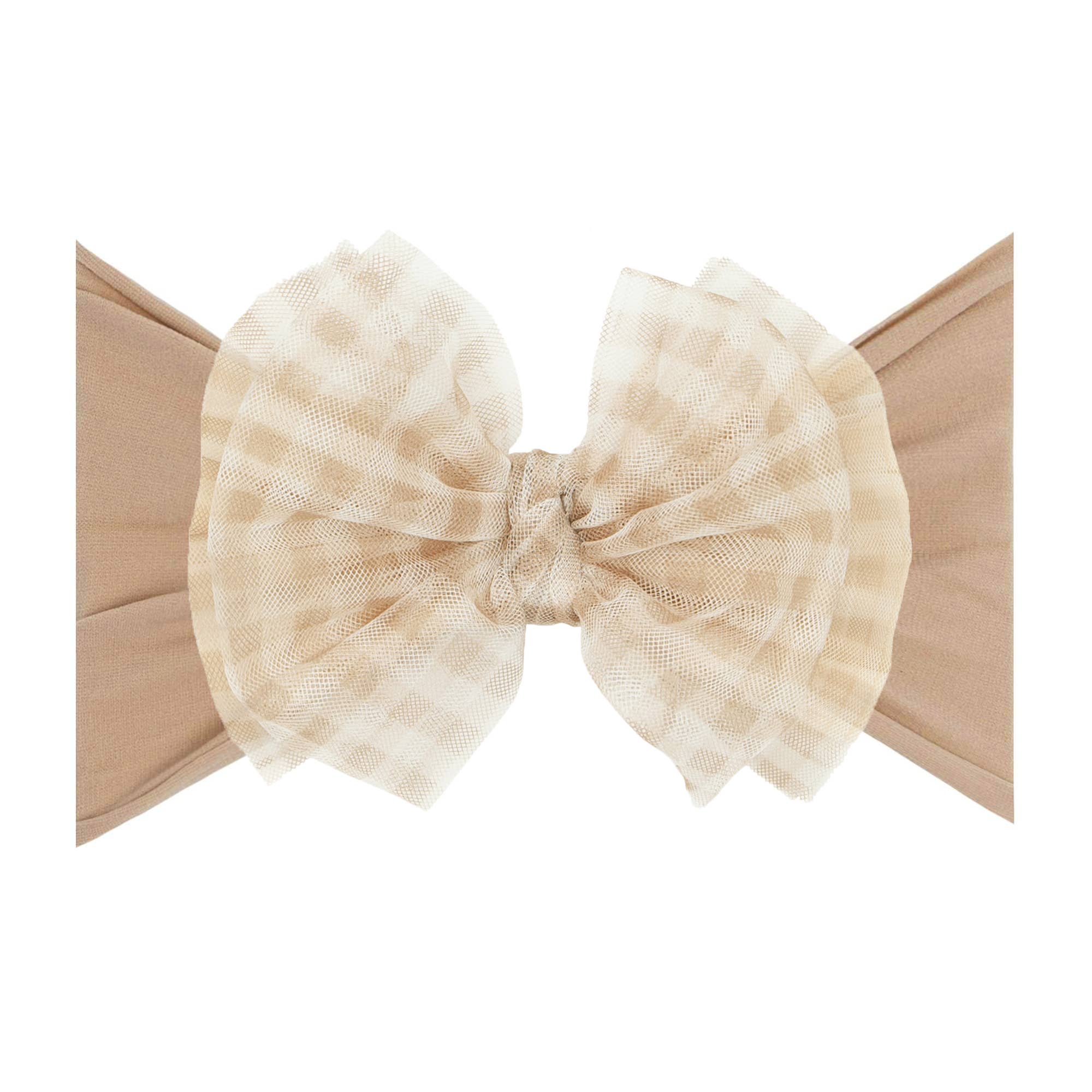 Baby Bling® Tulle FAB® soft nylon headband with tulle bow: Pleated Blush - TAYLOR + MAXBaby Bling Bows