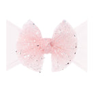 Baby Bling® Tulle FAB® soft nylon headband with tulle bow: Pleated Blush - TAYLOR + MAXBaby Bling Bows