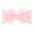 Baby Bling® Tulle FAB® soft nylon headband with tulle bow: Pleated Blush - TAYLOR + MAXBaby Bling Bows