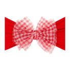 Baby Bling® Tulle FAB® soft nylon headband with tulle bow: Pleated Blush - TAYLOR + MAXBaby Bling Bows