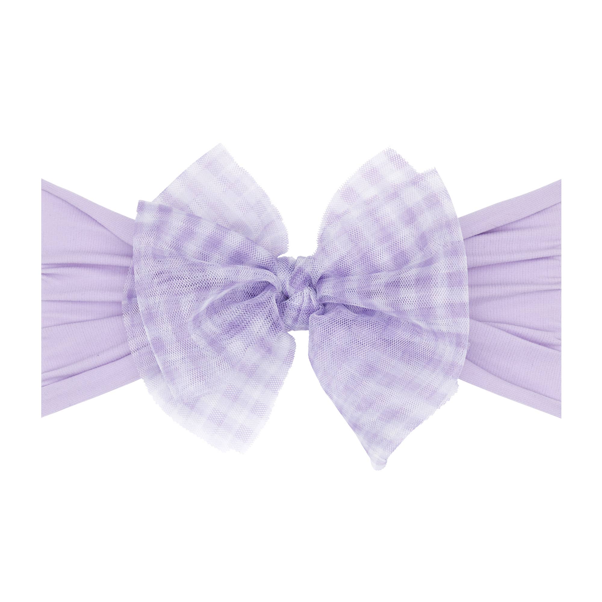 Baby Bling® Tulle FAB® soft nylon headband with tulle bow: Pleated Blush - TAYLOR + MAXBaby Bling Bows