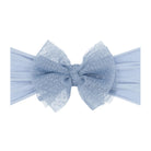 Baby Bling® Tulle FAB® soft nylon headband with tulle bow: Pleated White - TAYLOR + MAXBaby Bling Bows