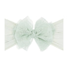 Baby Bling® Tulle FAB® soft nylon headband with tulle bow: Pleated White - TAYLOR + MAXBaby Bling Bows