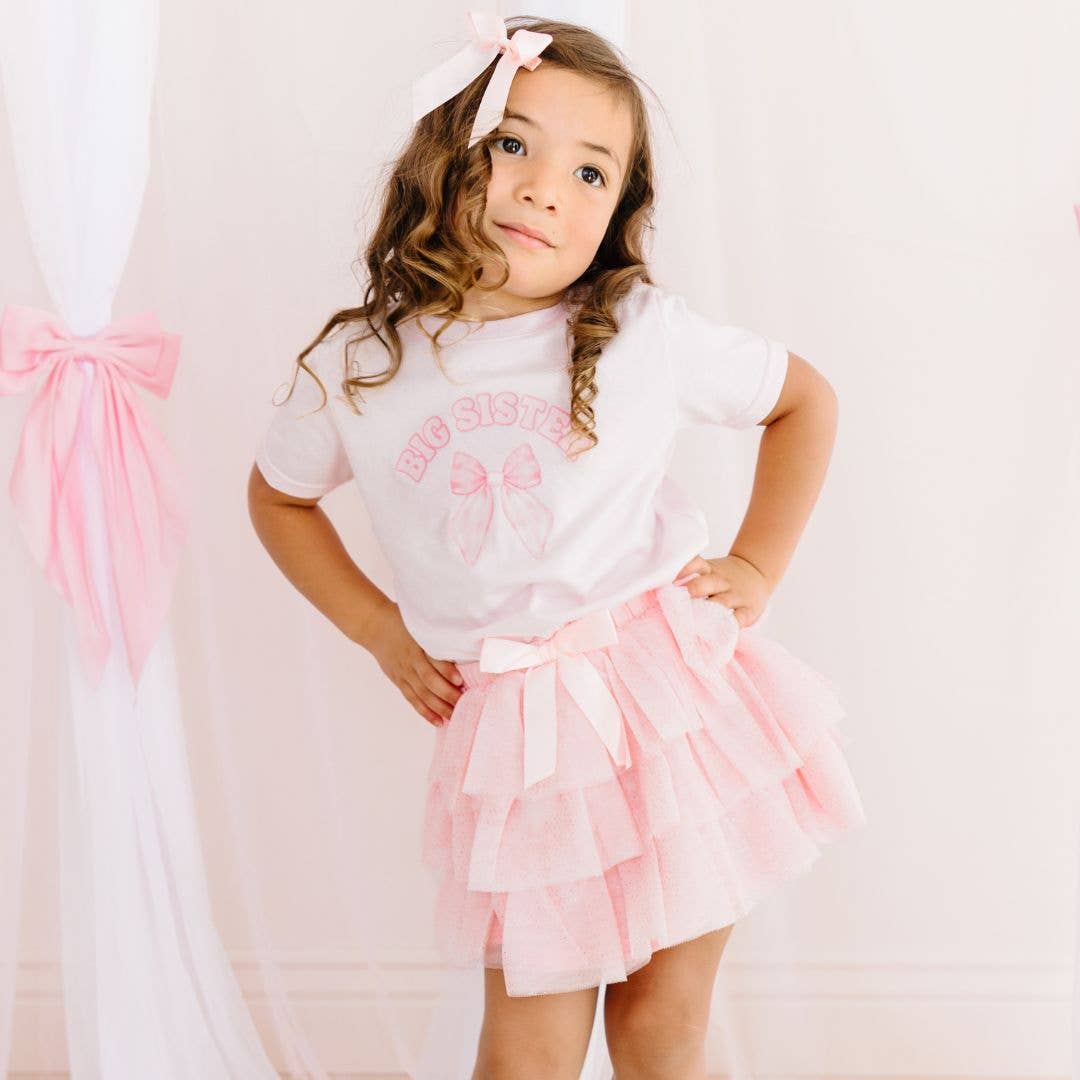 Ballet Bow Tiered Tutu - Kids Dress Up Skirt - Coquette: 4 - 6Y - TAYLOR + MAXSweet Wink