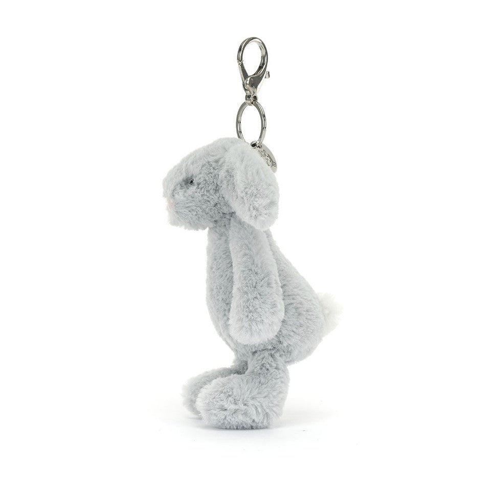 Bashful Silver (Grey) Bunny Bag Charm - TAYLOR + MAXJellycat