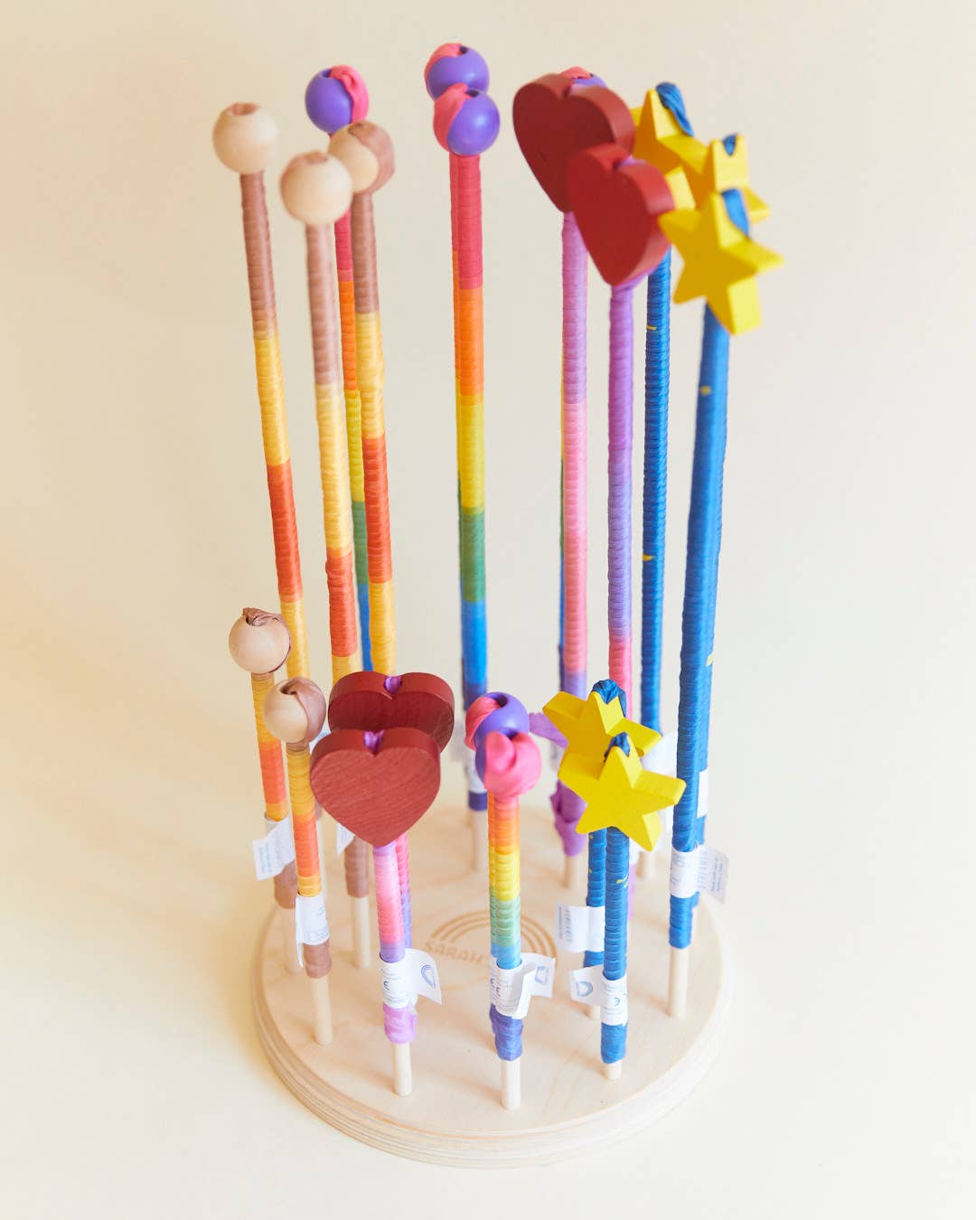 Boho Rainbow Silk & Wood Streamer - Wand for Pretend Play - TAYLOR + MAXSarah’s Silks