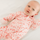 Candy Cane Lane Print Ruffle Zip Footie: 3 Months Magnolia BabyTAYLOR + MAX