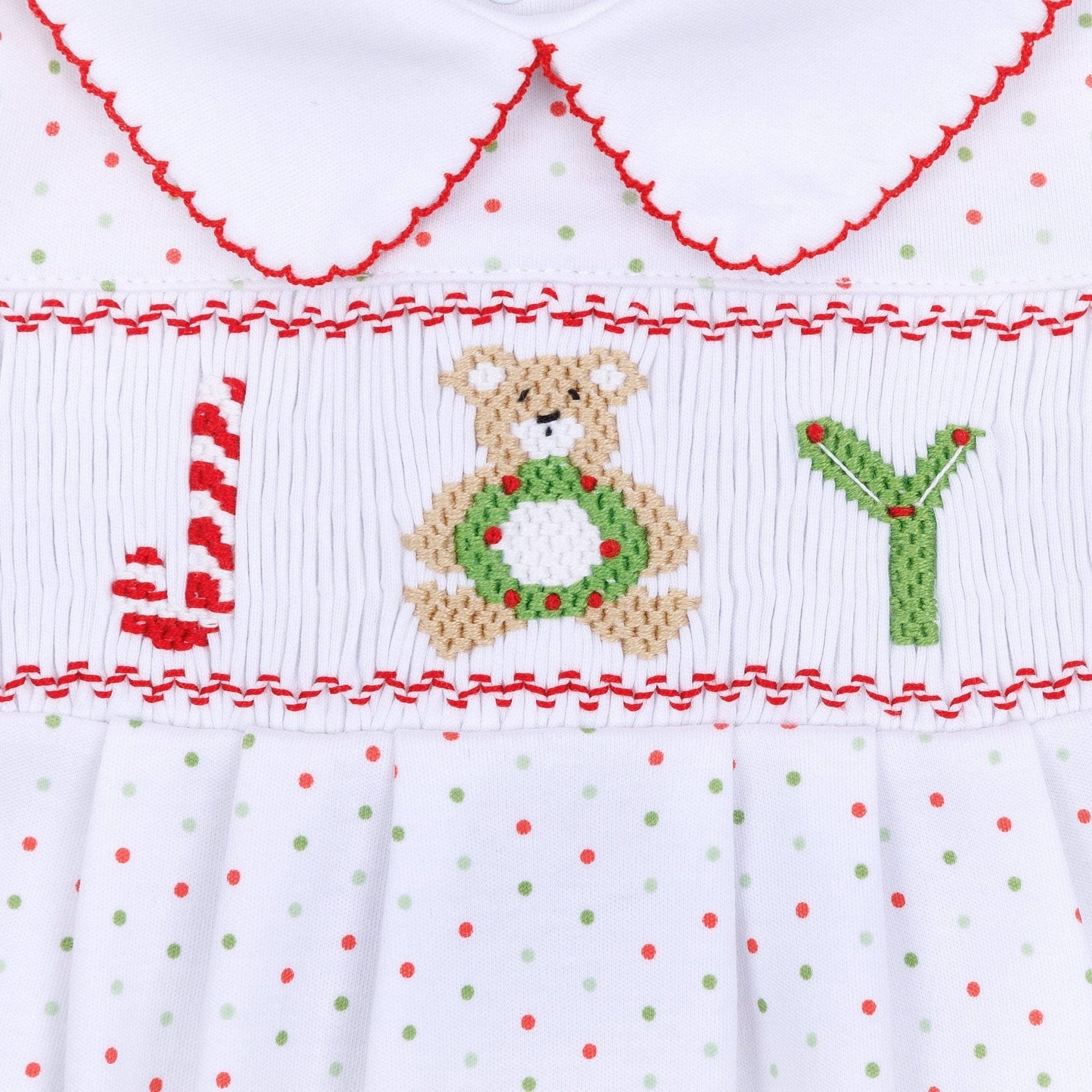 Christmas Joy Classics Smocked Footie - Red Boy: Newborn Magnolia BabyTAYLOR + MAX