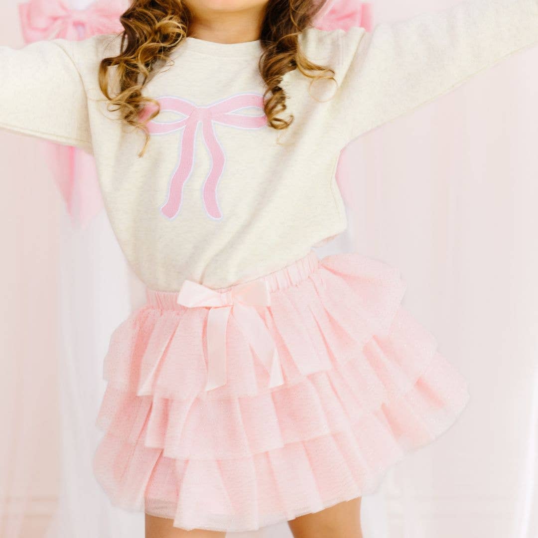 Coquette Bow Patch Sweatshirt - Kids Coquette Bow Sweatshirt: 2T - TAYLOR + MAXSweet Wink