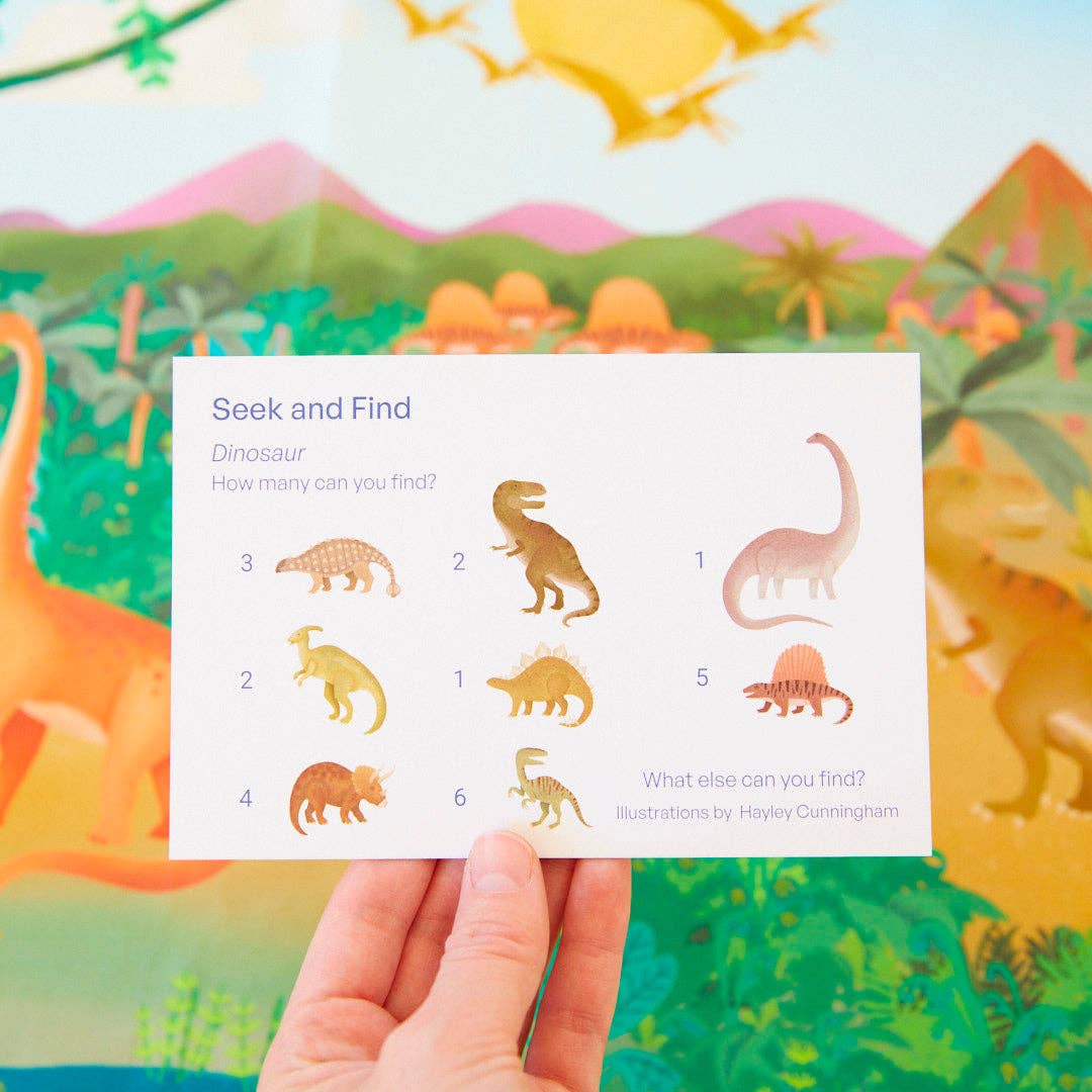 Dinosaur Land Seek & Find Playsilk - TAYLOR + MAXSarah’s Silks