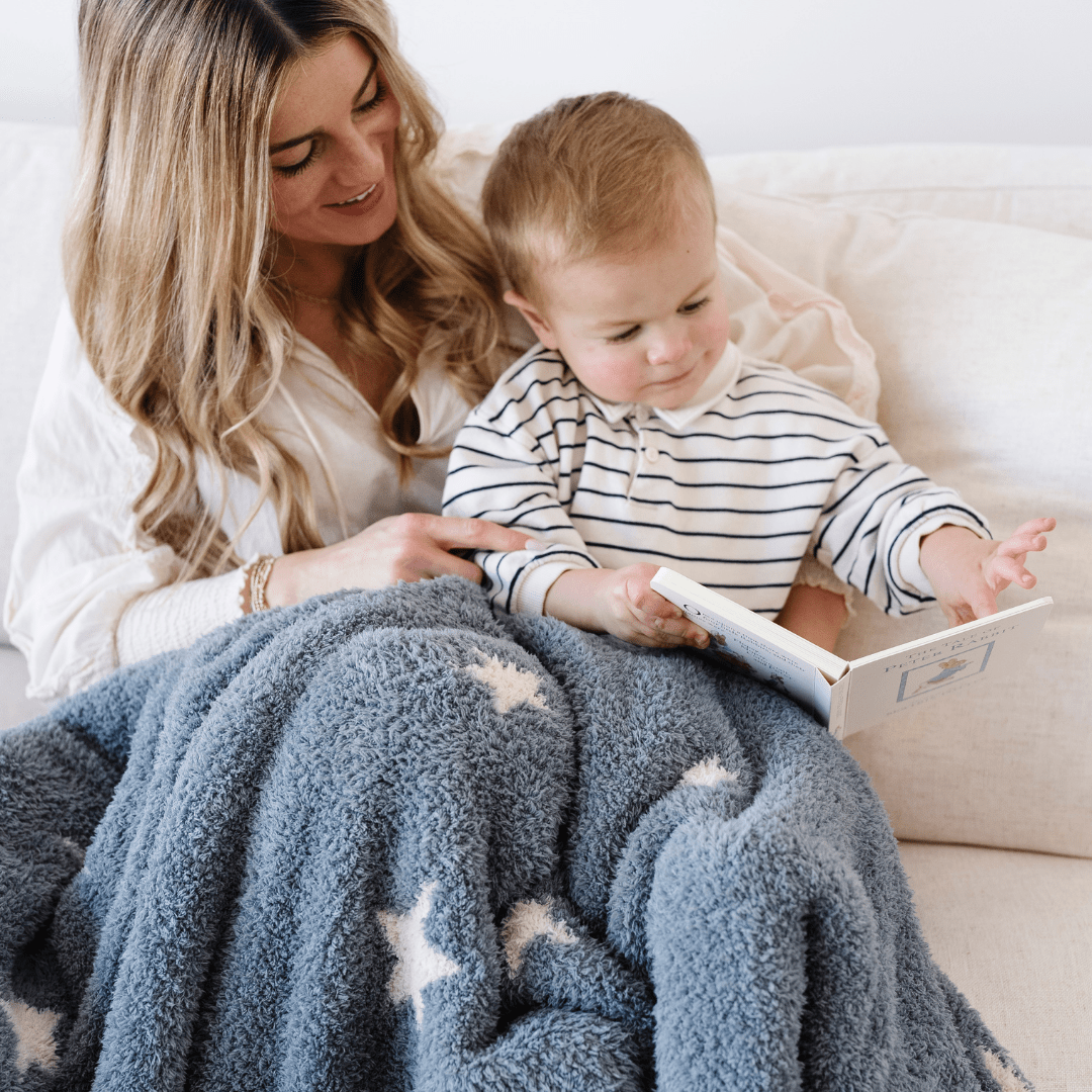 DOUBLE - LAYER BAMBONI® RECEIVING BLANKETS: Nightfall Double Layer SaranoniTAYLOR + MAX
