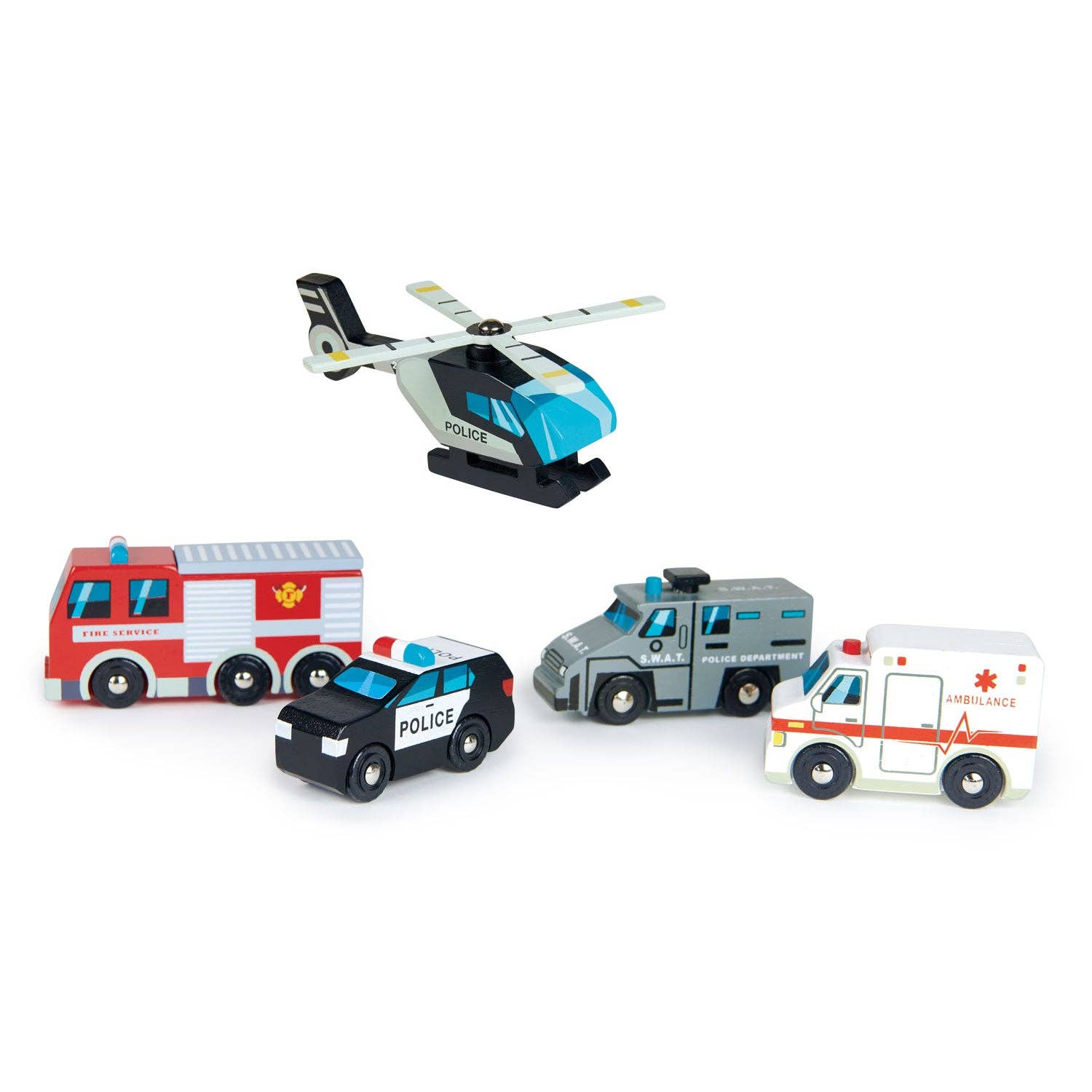 Emergency Vehicles Wooden carTender Leaf ToysTAYLOR + MAX