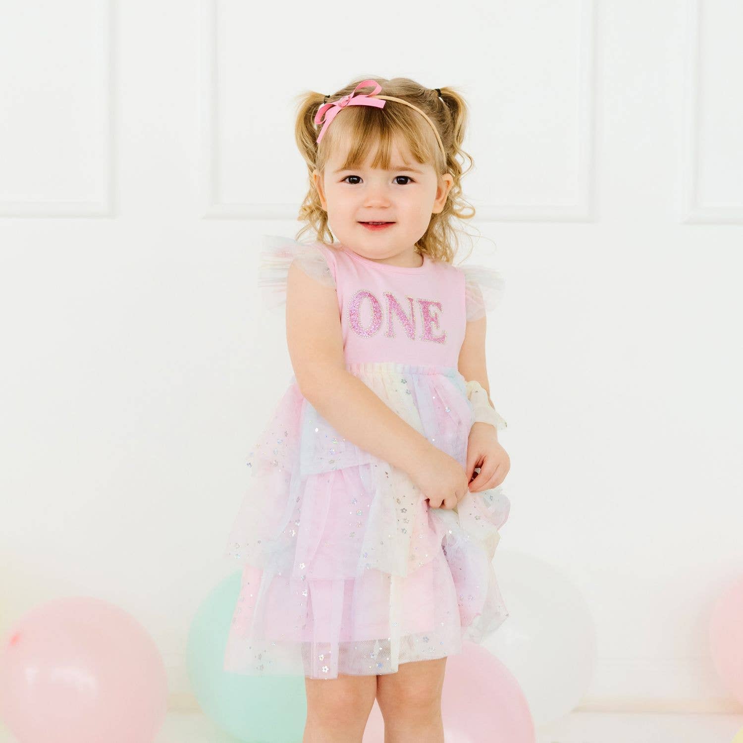 First Birthday Girl Fairy Dust Short Sleeve Tutu Dress : 12 - 18M Sweet WinkTAYLOR + MAX