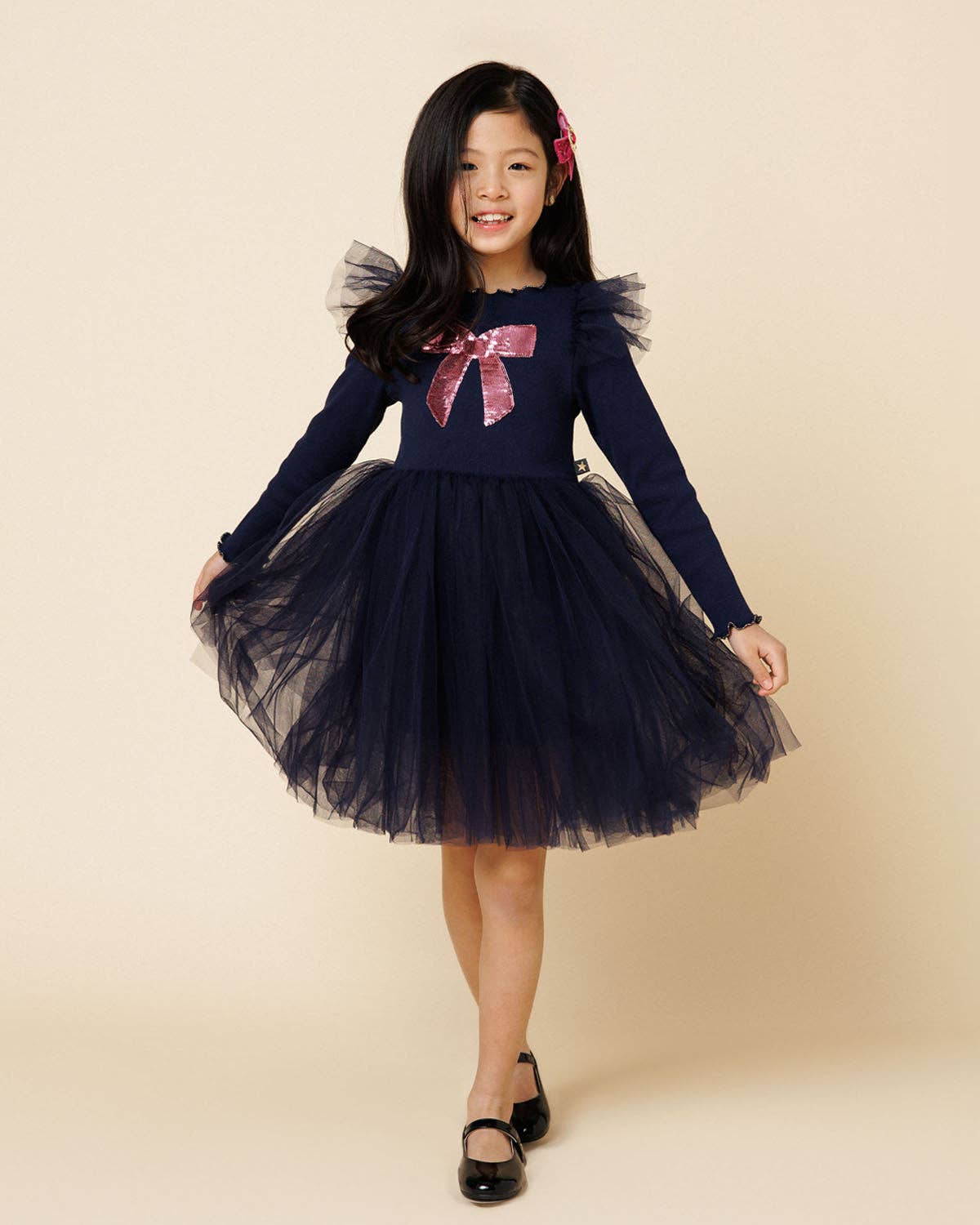 Frill Bow Tutu Dress | Navy Girl DressPetite HaileyTAYLOR + MAX