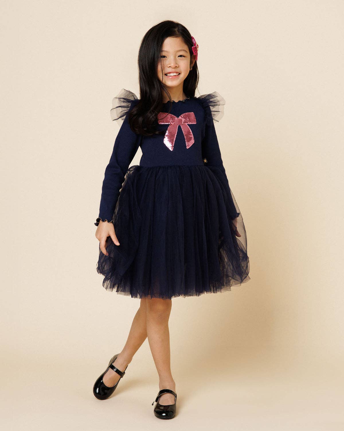 Frill Bow Tutu Dress | Navy Girl DressPetite HaileyTAYLOR + MAX