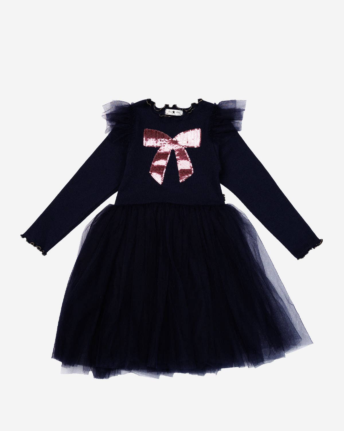 Frill Bow Tutu Dress | Navy Girl DressPetite HaileyTAYLOR + MAX