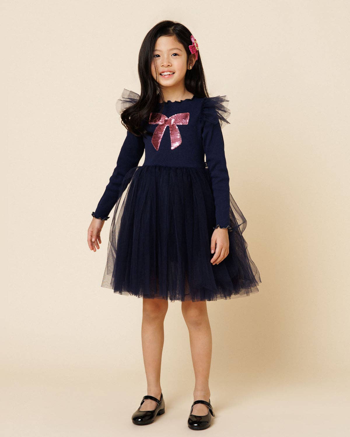 Frill Bow Tutu Dress | Navy Girl DressPetite HaileyTAYLOR + MAX
