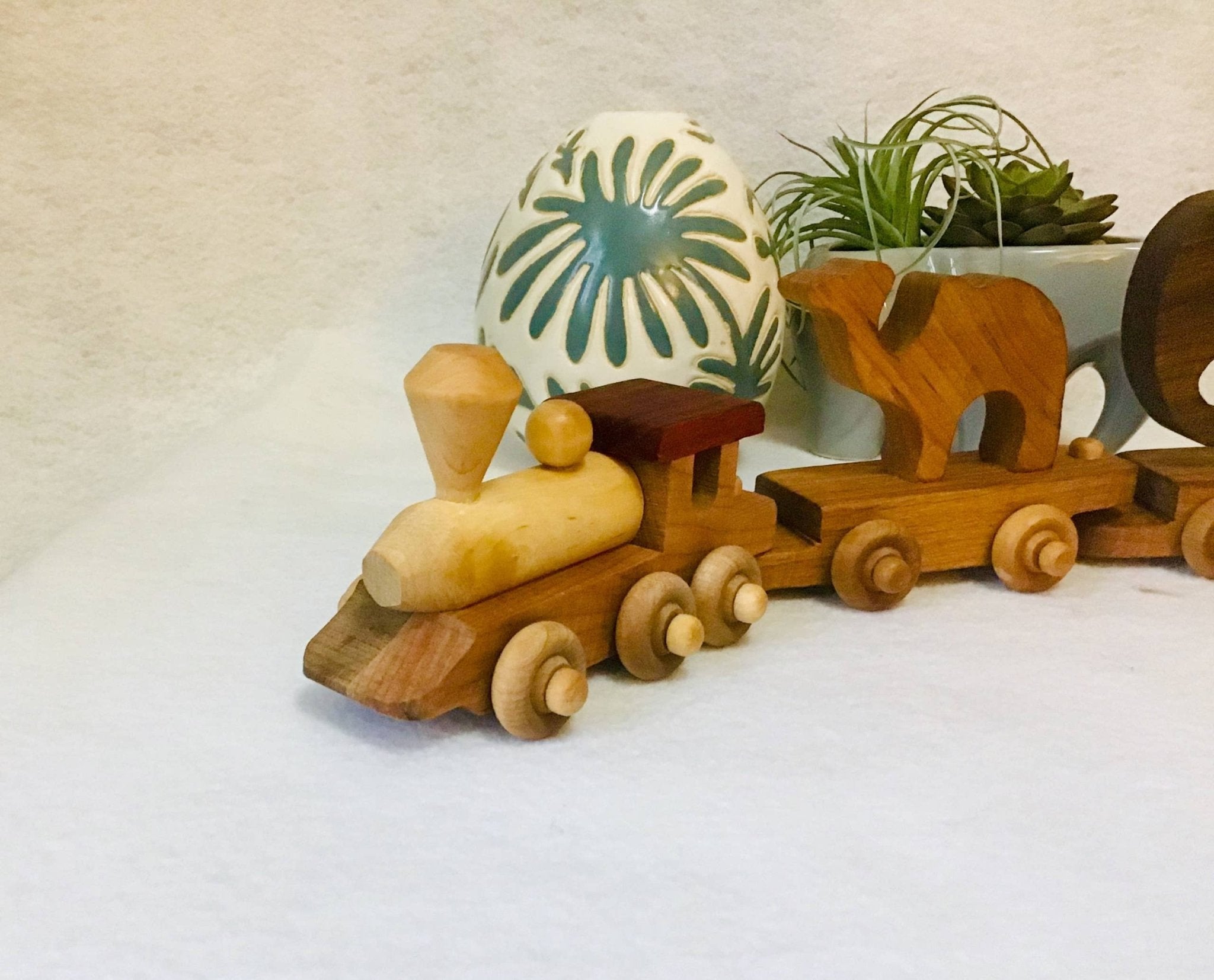 Handmade Wooden Zoo Train Set Baldwin Toy Co.TAYLOR + MAX