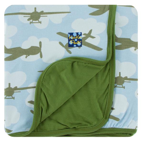 Kickee Pants Print Toddler Blanket- Pond Airplanes - TAYLOR + MAXKickee Pants