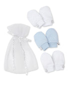 Kissy Dots 3 Pack Blue Mittens Set w/ Tulle Bag - TAYLOR + MAXKissy Kissy