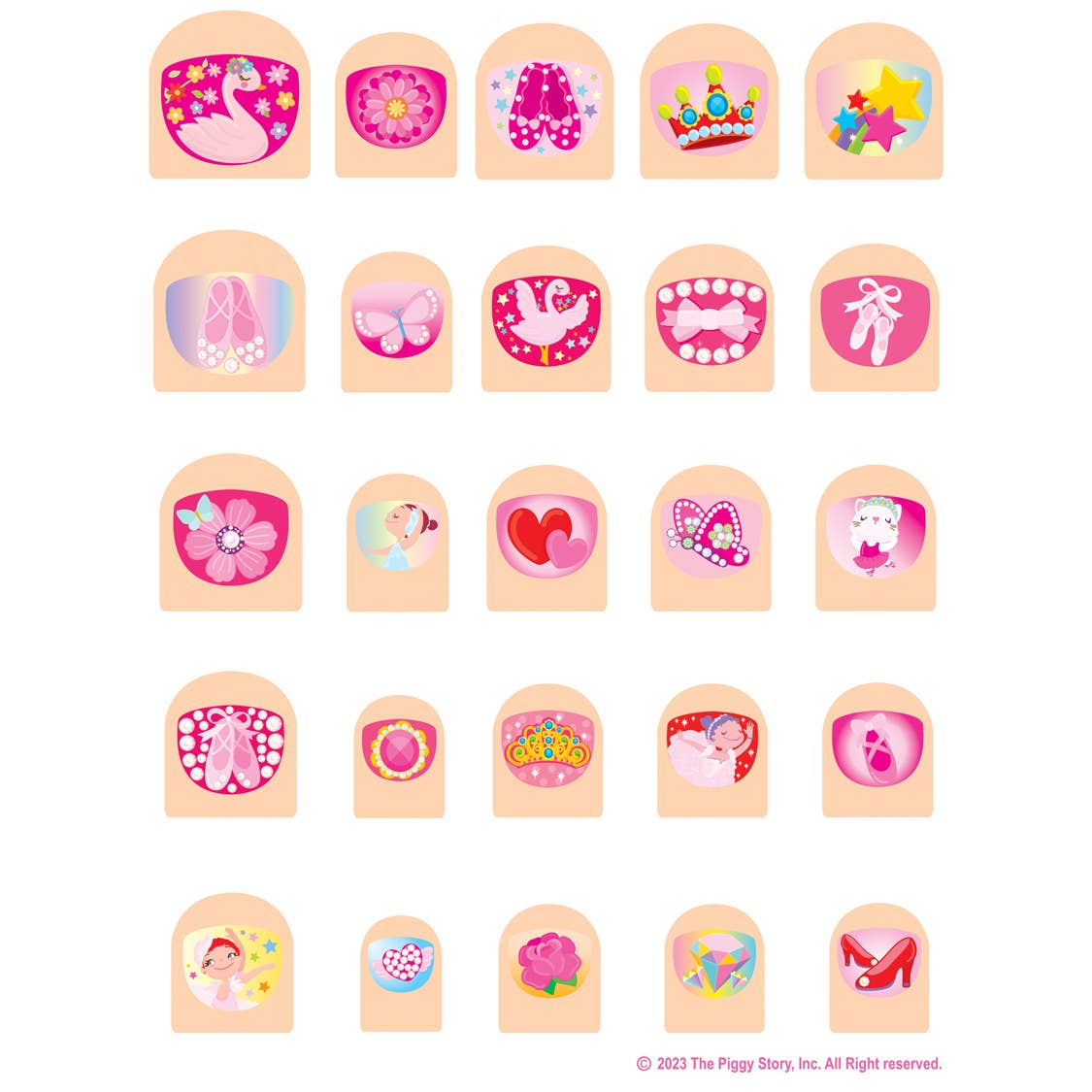 Lil' Fingers Nail Art | Pretty Ballerinas Nail Stickers - TAYLOR + MAXThe Piggy Story