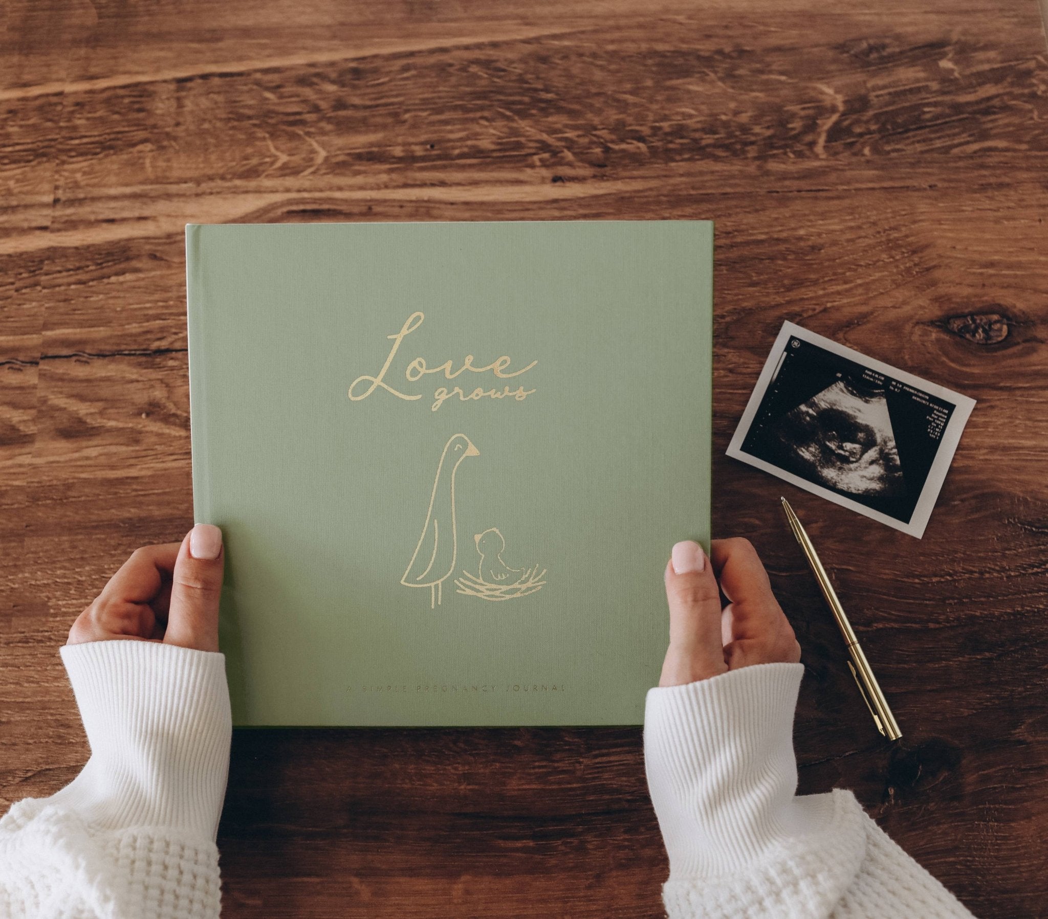 Lucy Darling Pregnancy Journal: Moss Green - TAYLOR + MAXLucy Darling