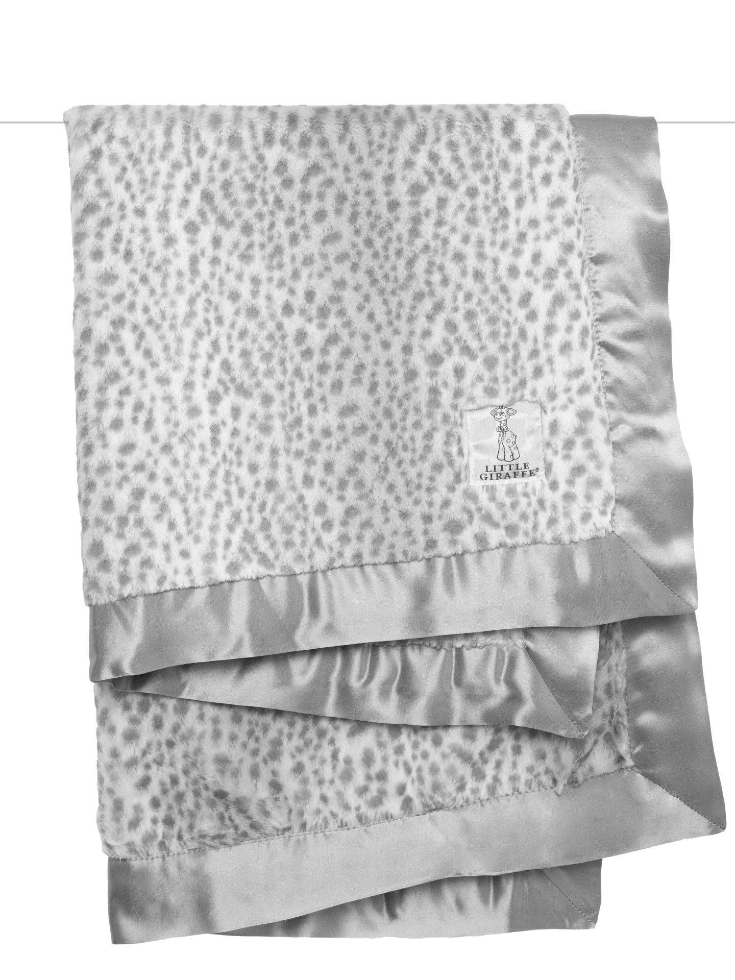 Luxe™ Snow Leopard Baby Blanket: Silver - TAYLOR + MAXLittle Giraffe