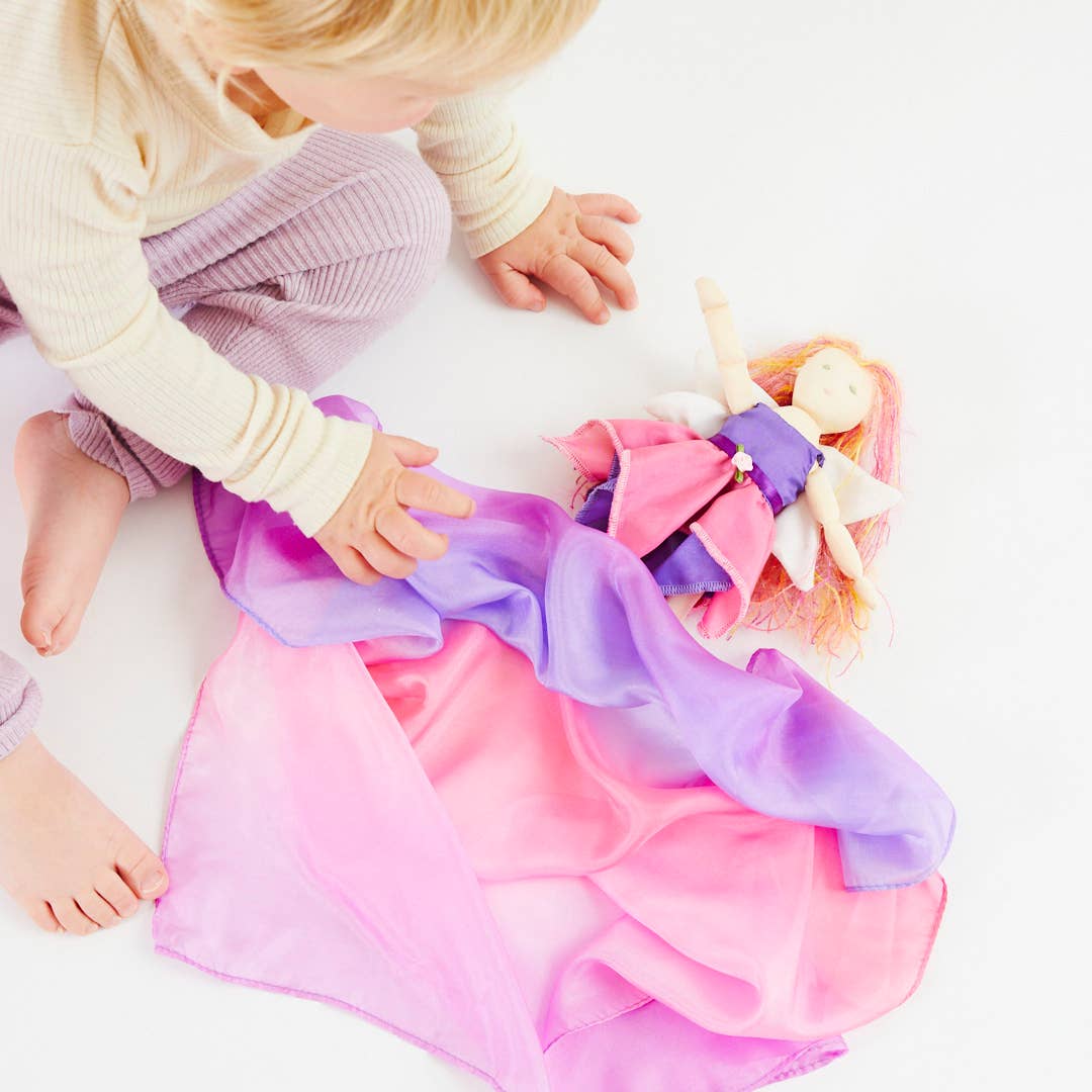 Mini Enchanted Playsilks - 100% Silk Natural, Waldorf Toys: Blossom - TAYLOR + MAXSarah’s Silks