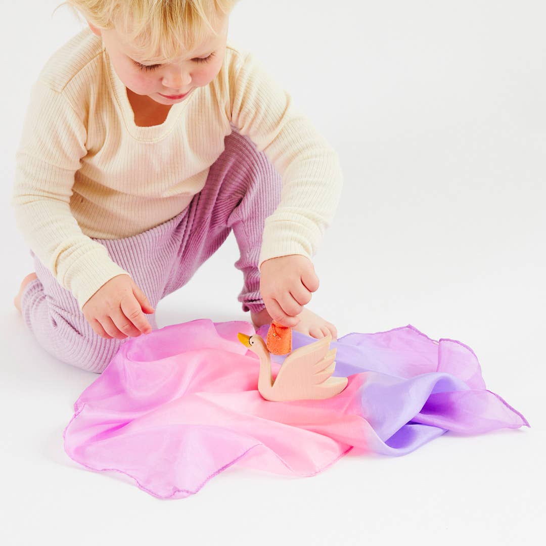 Mini Enchanted Playsilks - 100% Silk Natural, Waldorf Toys: Blossom - TAYLOR + MAXSarah’s Silks