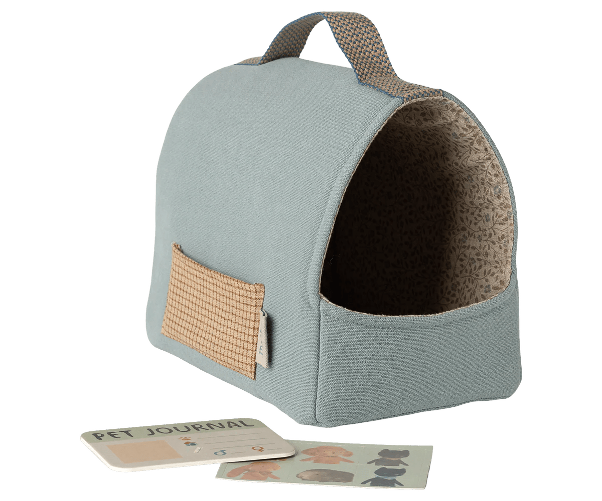 Pet Carrier | Dusty Blue PlushMailegTAYLOR + MAX