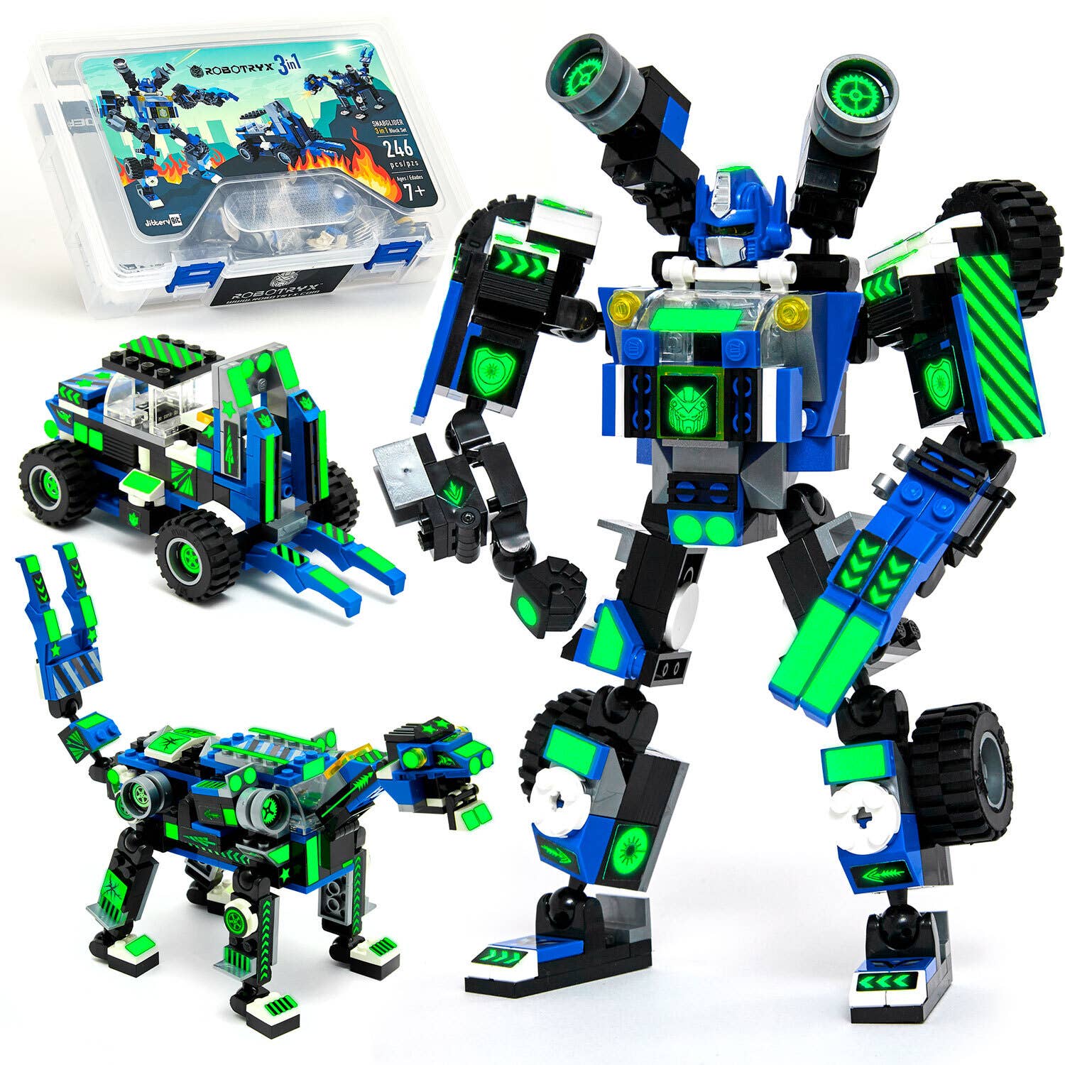 Robot 3 - in - 1 Building Toy Set (246 Pc) SnabGlider - TAYLOR + MAXJitteryGit