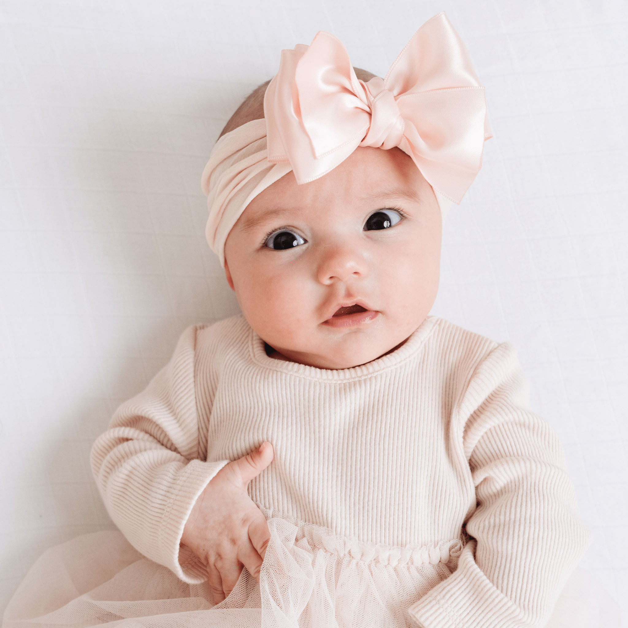 Satin Small Bow | Rosebud Girl AccessoryBaby Bling BowsTAYLOR + MAX