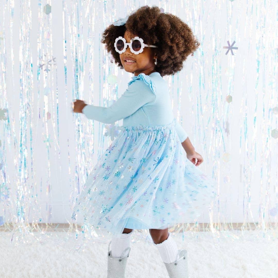 Snow Princess Iridescent Long Sleeve Tutu Dress - Kids Winter: 2T - TAYLOR + MAXSweet Wink