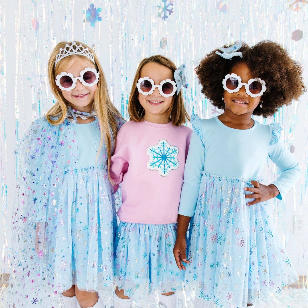 Snow Princess Iridescent Long Sleeve Tutu Dress - Kids Winter: 2T - TAYLOR + MAXSweet Wink