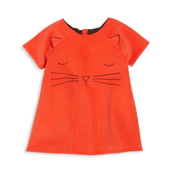 Baby's Cat Face Hand Embroidered Dress - TAYLOR + MAXIsabel Garreton