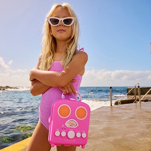 Beach Sounds Candy Pink Retro Radio - TAYLOR + MAXTAYLOR + MAX
