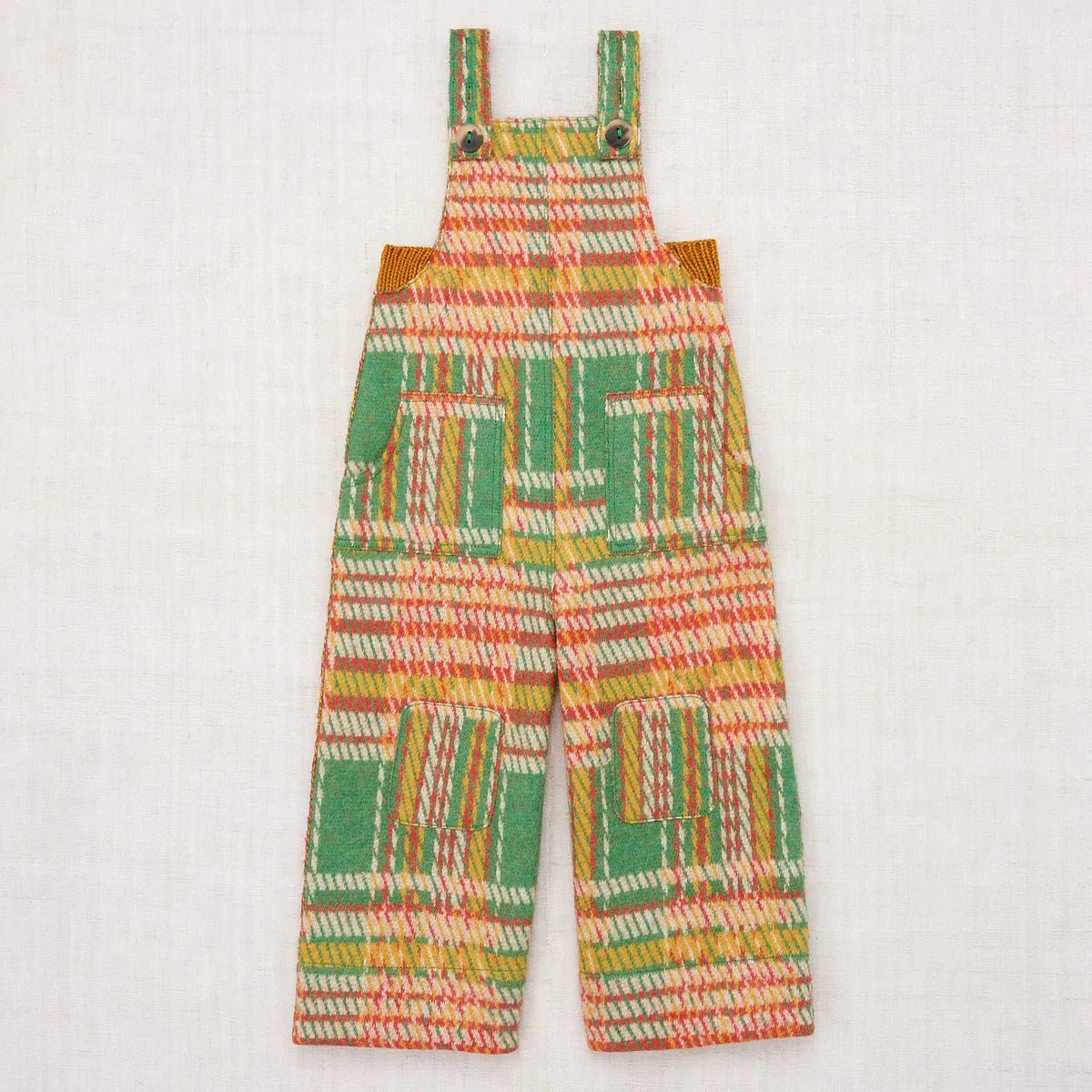 Boiled Wool Overall | Bottle Green Kitchen Plaid2 - TAYLOR + MAXMisha & Puff