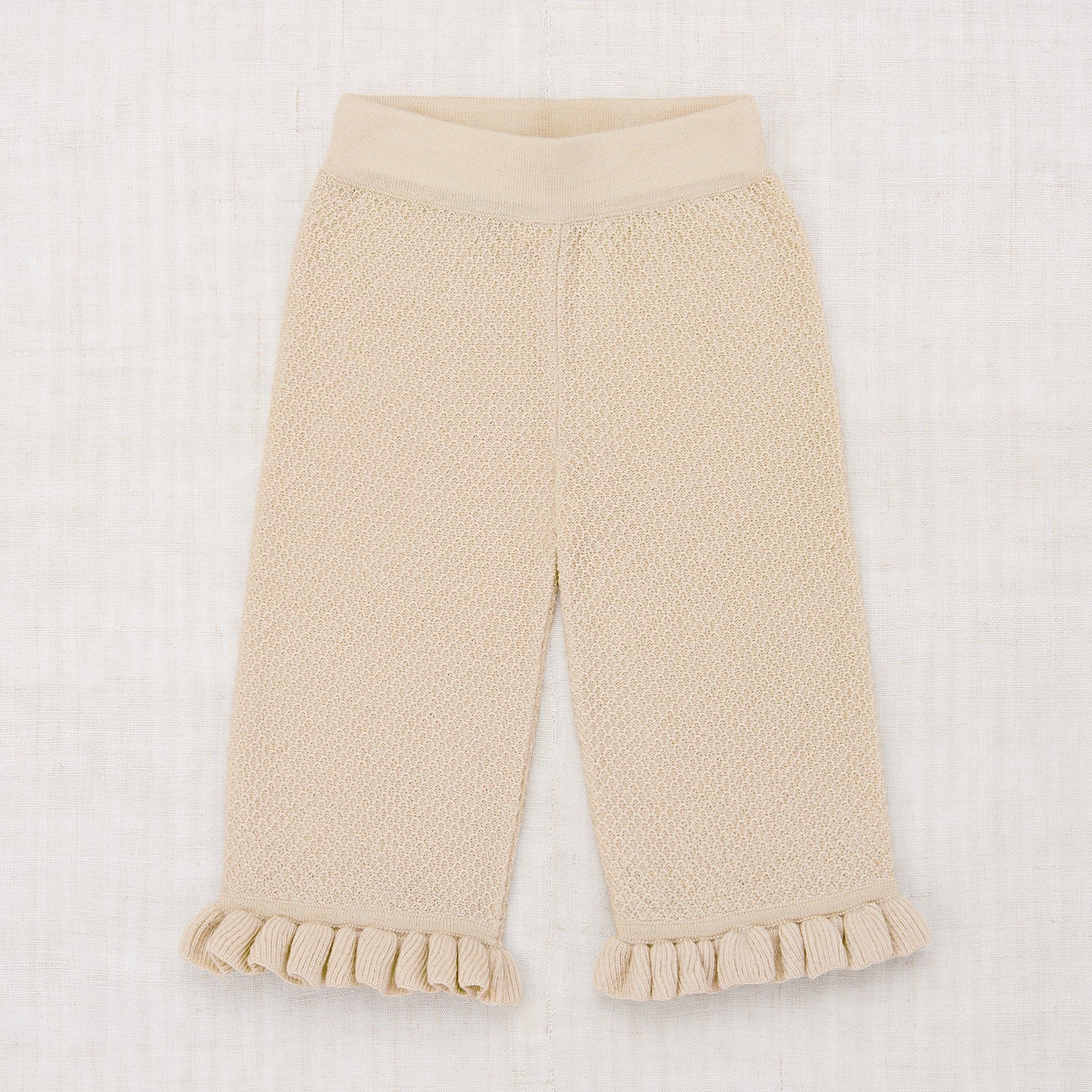 Bow Ruffle Pants | Alabaster