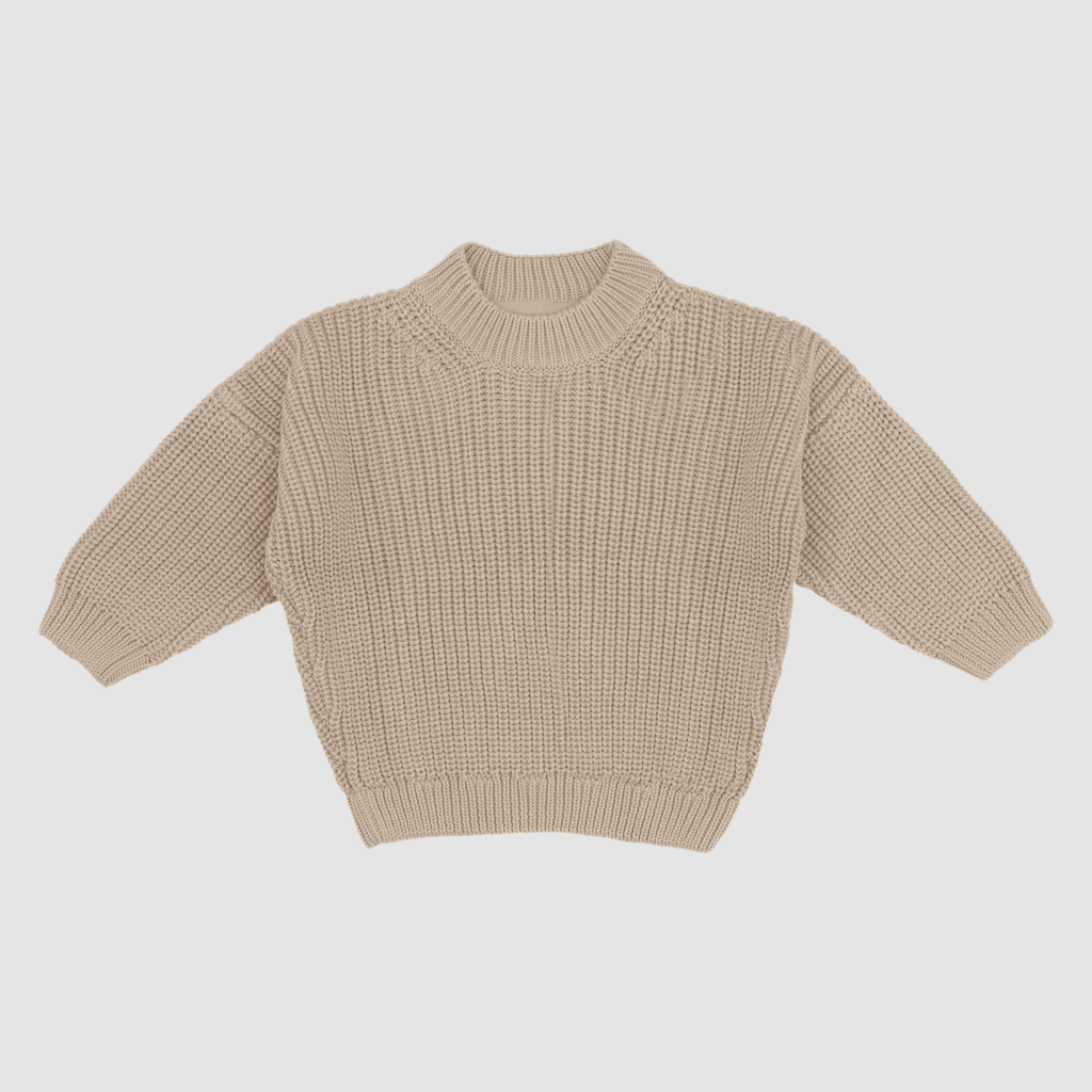 Chunky Knit Sweater | Almond - TAYLOR + MAXKidwild
