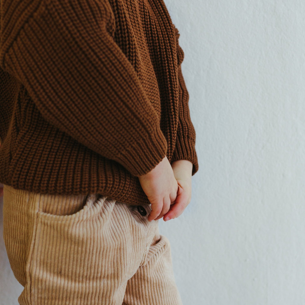 Chunky Knit Sweater |Toffee - TAYLOR + MAXKidwild