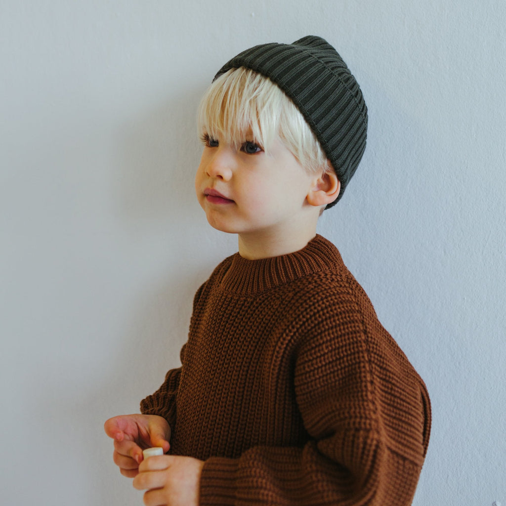 Chunky Knit Sweater |Toffee - TAYLOR + MAXKidwild